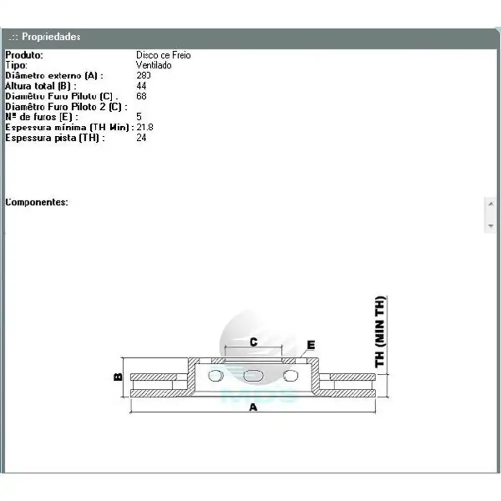 DISCO FREIO DIANTEIRO RENAULT CAPTUR 2.0 16V 2017/ VENTILADO