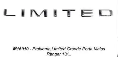 EMBLEMA TAMPA TRAS RANGER LIMITED 13/ GRANDE (CROMADO)