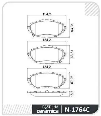 PASTILHA FREIO DIANTEIRA TOYOTA COROLLA 1.8 2.0 2014 A 2019