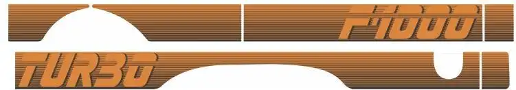 FAIXA LATERAL F-1000 89/91  TURBO  LARANJA