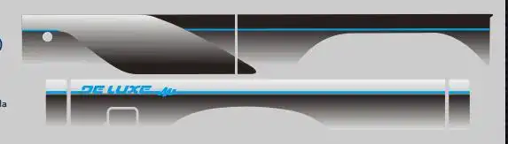 FAIXA LATERAL D-20 93   CINZA/AZUL CAB. DUPLA