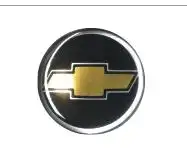 EMBLEMA CALOTA RESINADO (GM) PRETO/DOURADO 55MM