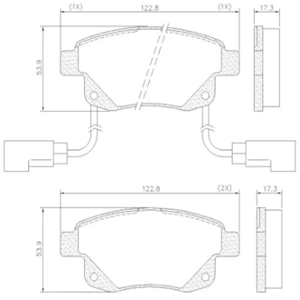 PASTILHA FREIO TRASEIRA TRANSIT 2.4 2006 A 2011