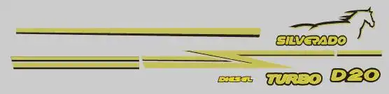 FAIXA LATERAL D-20 SILVERADO /2000