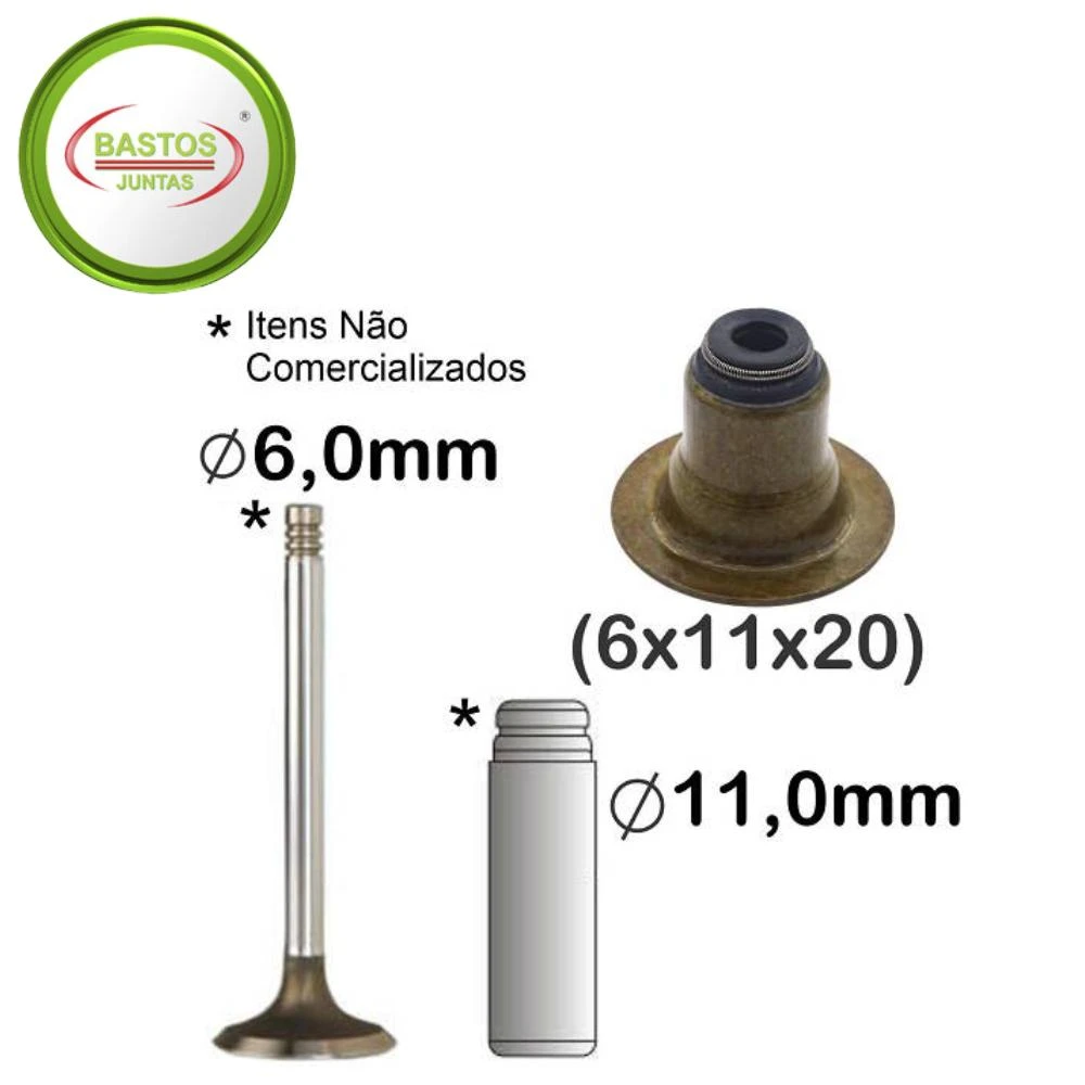 RETENTOR VALVULA MOTOR FIESTA 8V 1.0 1.6 99/ ZETEC ROCAN 500