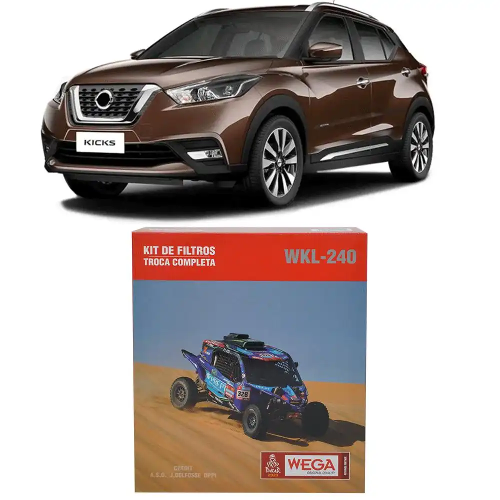 KIT FILTROS NISSAN KICKS 1.6 16V 2016 ACIMA