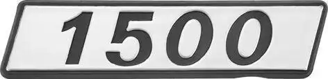 EMBLEMA 1500 ANTIGO CINZA FIAT