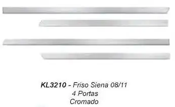 FRISO LATERAL FIAT SIENA 2008/ 4PTS CROMADO