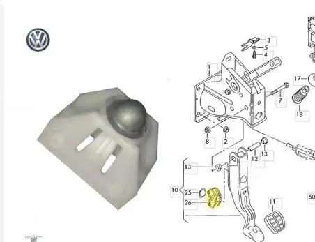BUCHA PEDAL FREIO GOL 2003 A 2006