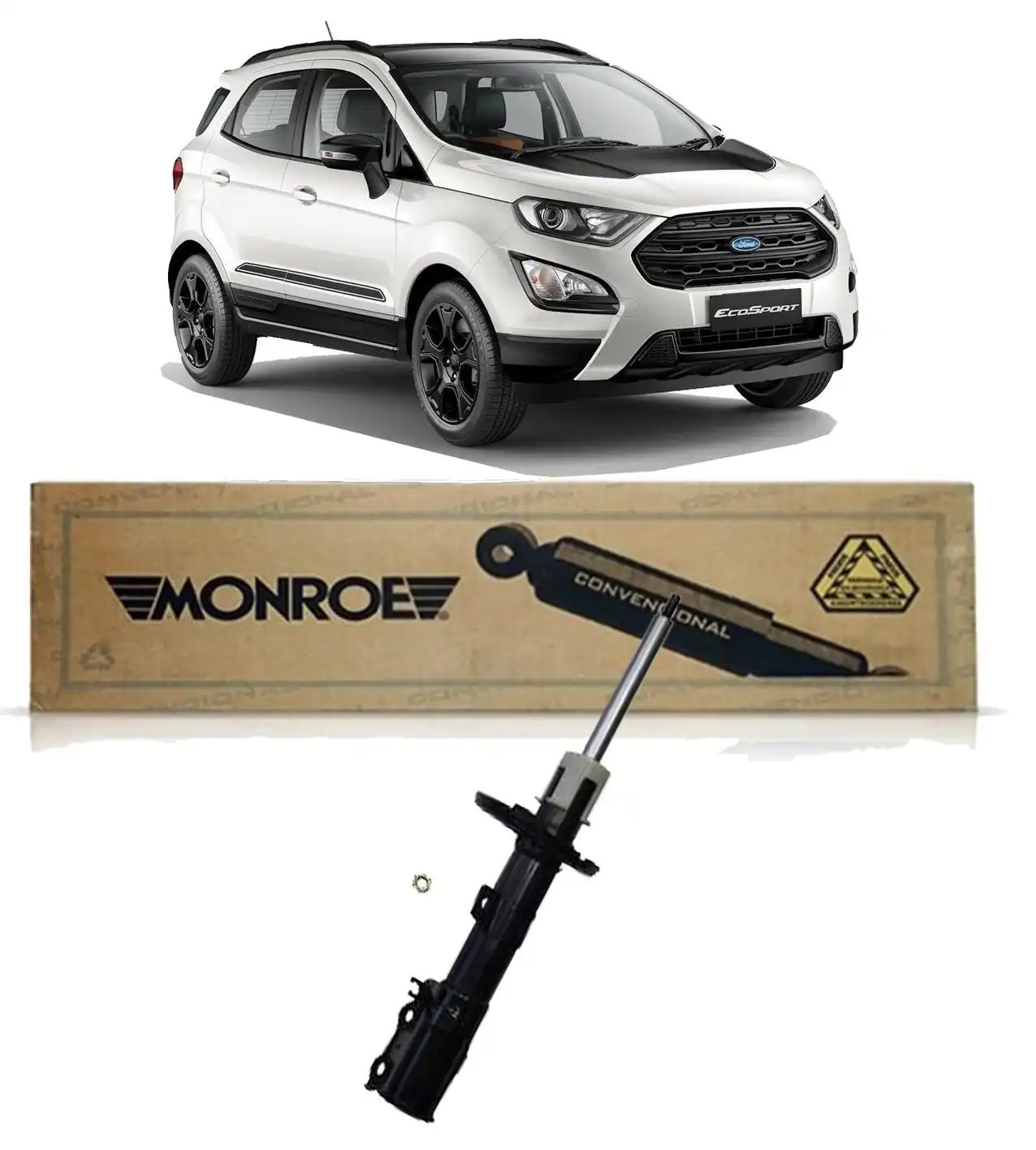 AMORTECEDOR DIANTEIRO ECOSPORT 2012 A 2021 ESQUERDO