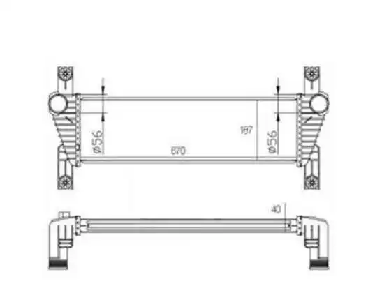 RADIADOR INTERCOOLER RANGER 2.2 DIESEL 2012 EM DIANTE