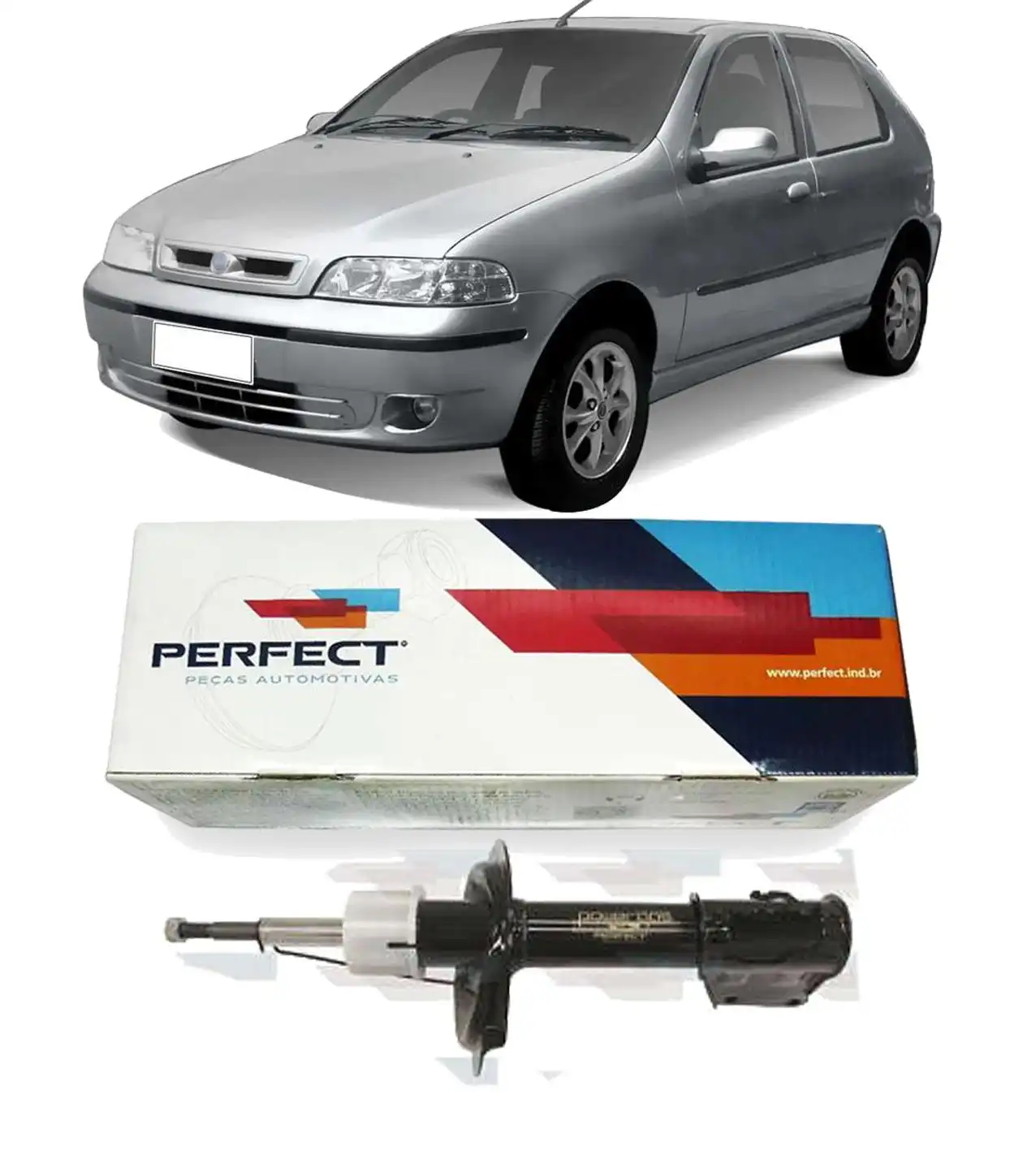 AMORTECEDOR DIANTEIRO FIAT PALIO 1996 A 2000 ESTRUTURAL