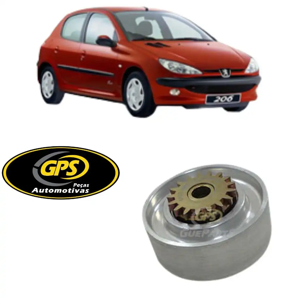 POLIA CORREIA ALTERNADOR PEUGEOT 206 1.6 1999 A 2008 SEM AR