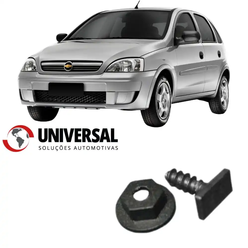 GRAMPO MOLDURA PARALAMA CORSA KIT PARAFUSO PORCA