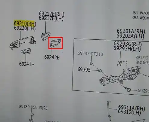 ACABAMENTO MACANETA EXT COROLLA 2014 A 2017 DIAT ESQ ( VEDAC