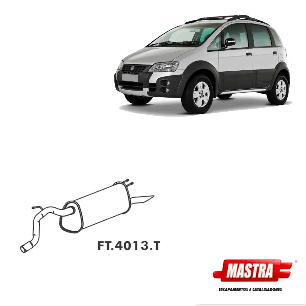 SILENCIOSO TRASEIRO FIAT IDEA ADVENTURE 1.8 2006 A 2011