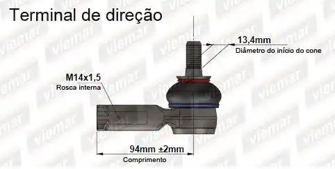 PONTEIRA DIRECAO HYUNDAI HB20 2012/ ESQ