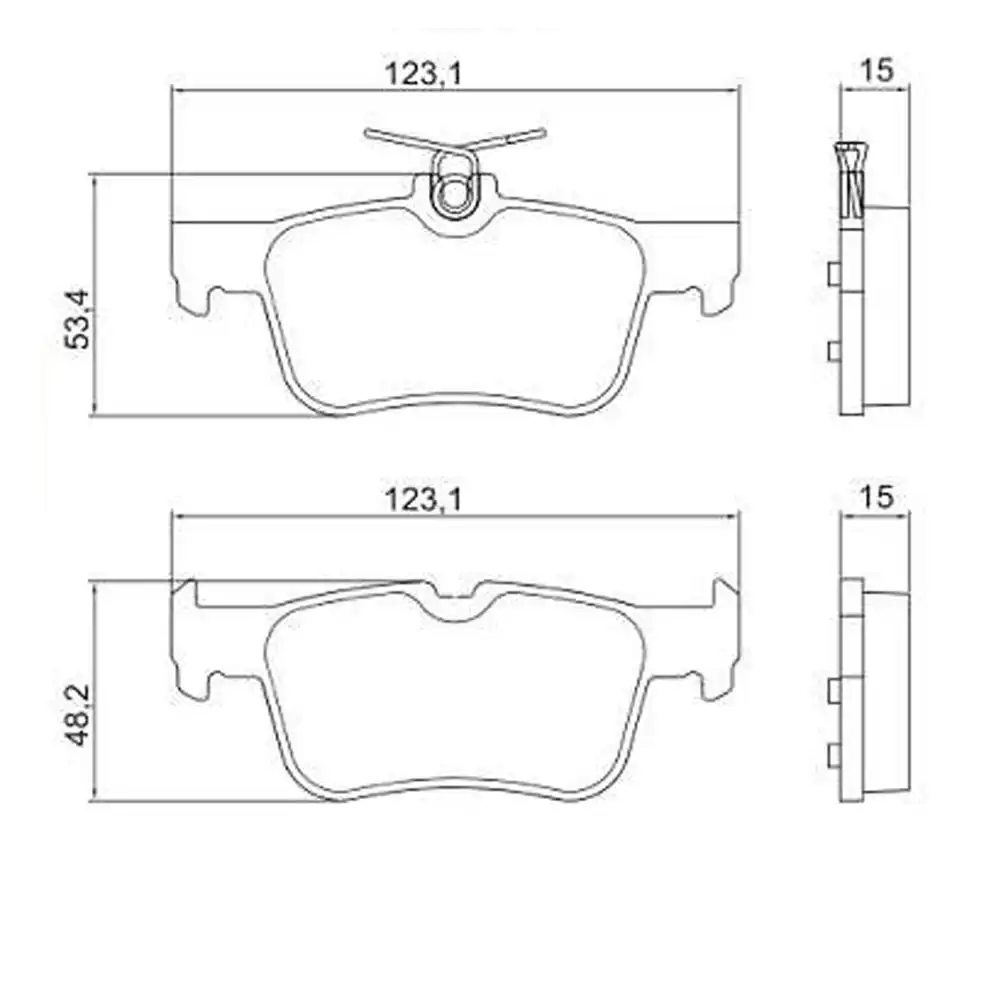 PASTILHA FREIO TRASEIRA FUSION 2013/