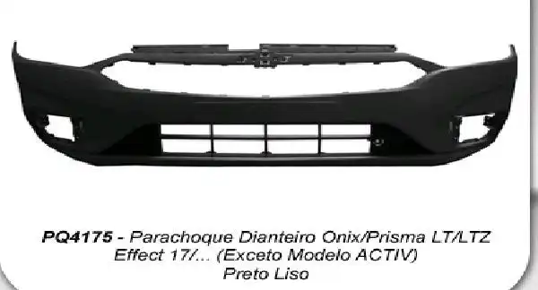 PARACHOQUE DIANT ONIX 2017 A 2019 PRETO LISO
