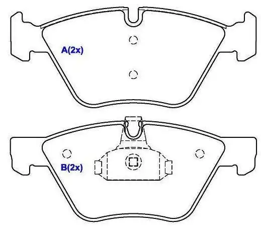 PASTILHA FREIO DIANTEIRA BMW 320I 2.0 2005 ACIMA