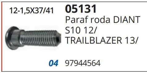 PARAFUSO RODA S-10 2012/ DIANT