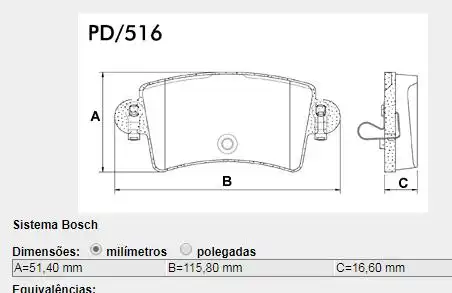 PASTILHA FREIO TRASEIRA RENAULT MASTER 2.5 2.8 2002/