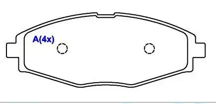 PASTILHA FREIO DIANTEIRA CHERY QQ 1.1 16V 2011 ACIMA