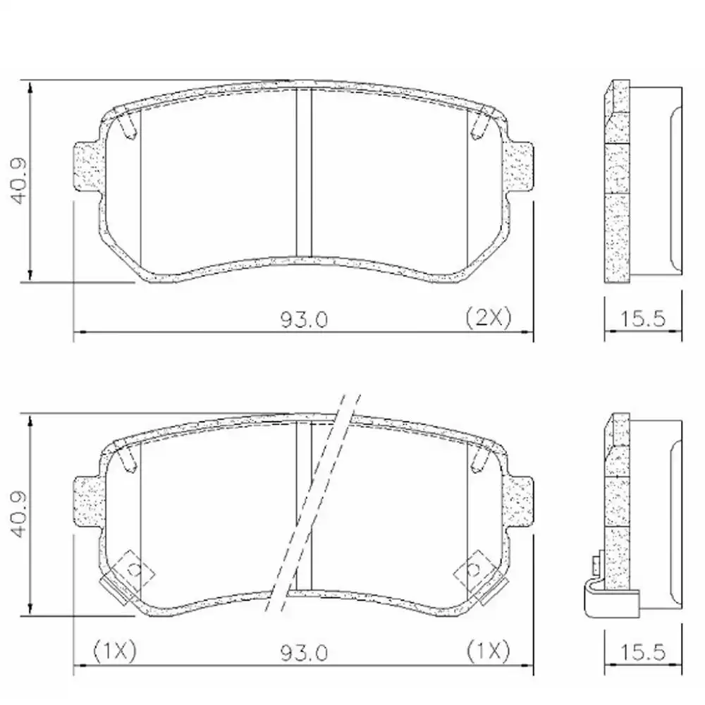 PASTILHA FREIO TRASEIRA HYUNDAI I30 2.0 16V 2009 A 2012 CERA