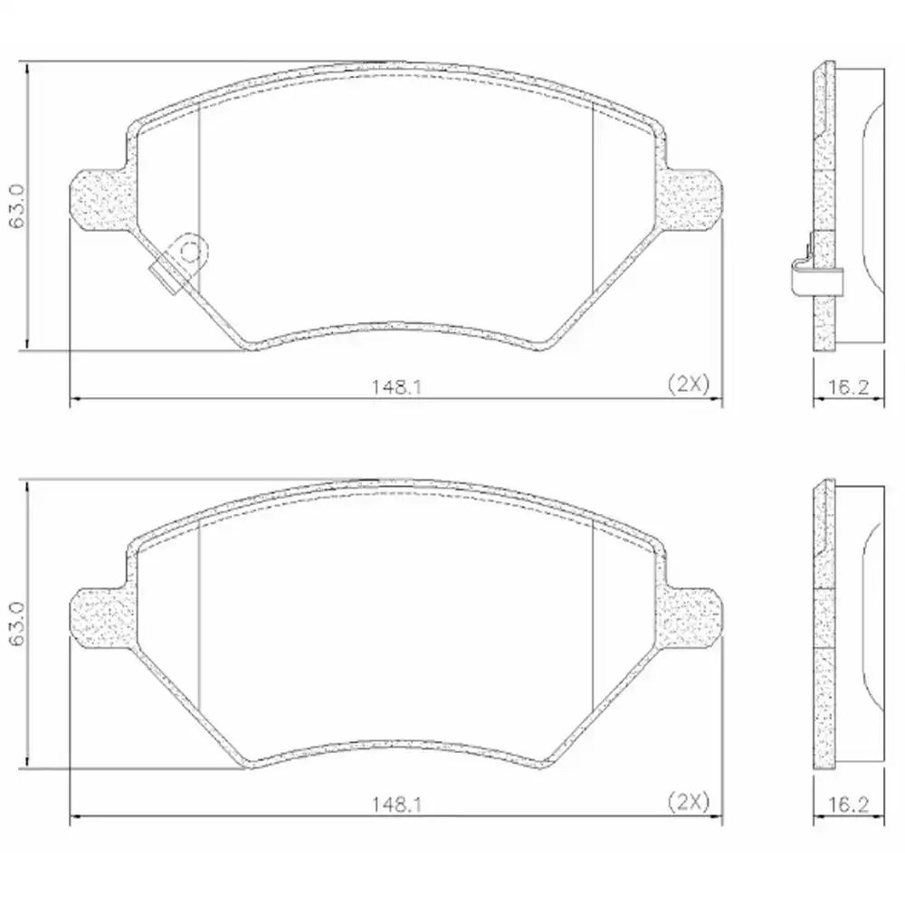 PASTILHA FREIO DIANTEIRA CHERY TIGGO 7 1.5 16V 2019 ACIMA