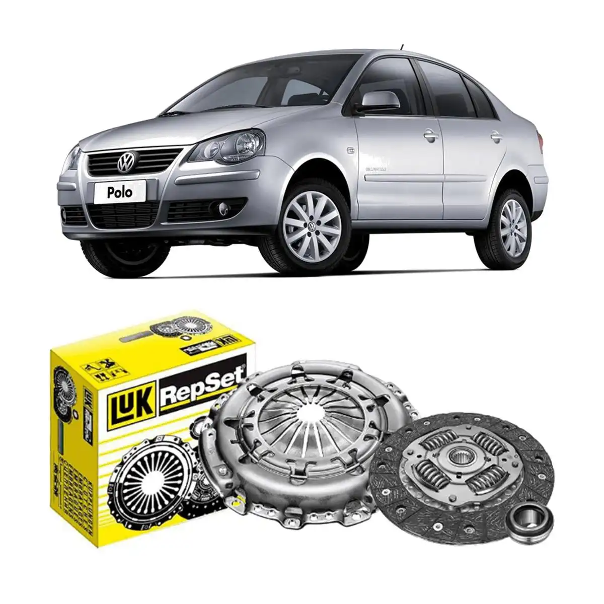 KIT EMBREAGEM POLO 2.0 8V 2002 A 2012 COM ROLAMENTO