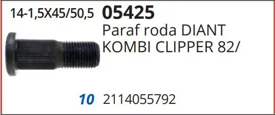 PARAFUSO RODA KOMBI CLIPPER 82/ DIANT