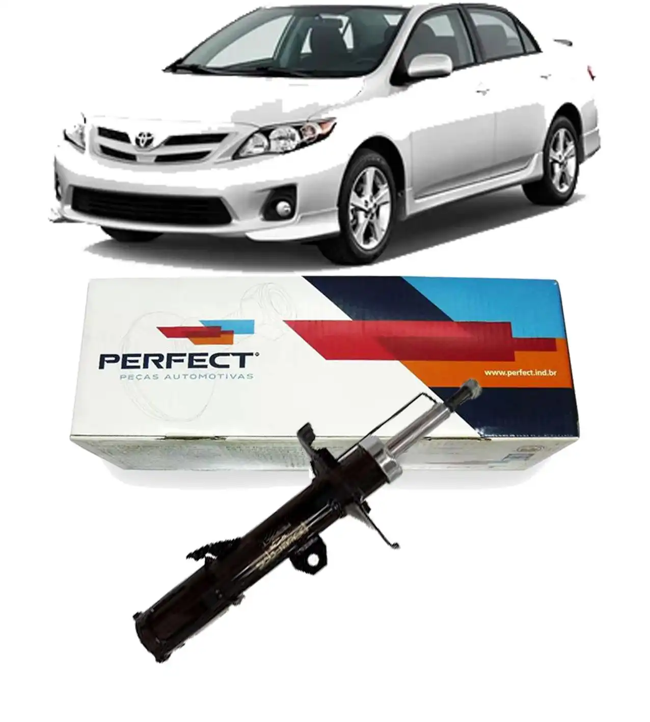 AMORTECEDOR DIANTEIRO TOYOTA COROLLA 2009 A 2014 DIREITO