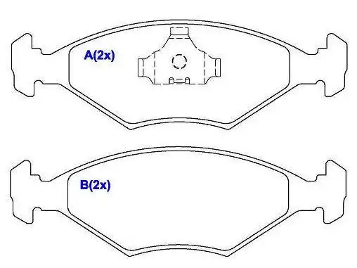 PASTILHA FREIO DIANTEIRA SANTANA 2.0 1984 A 1994
