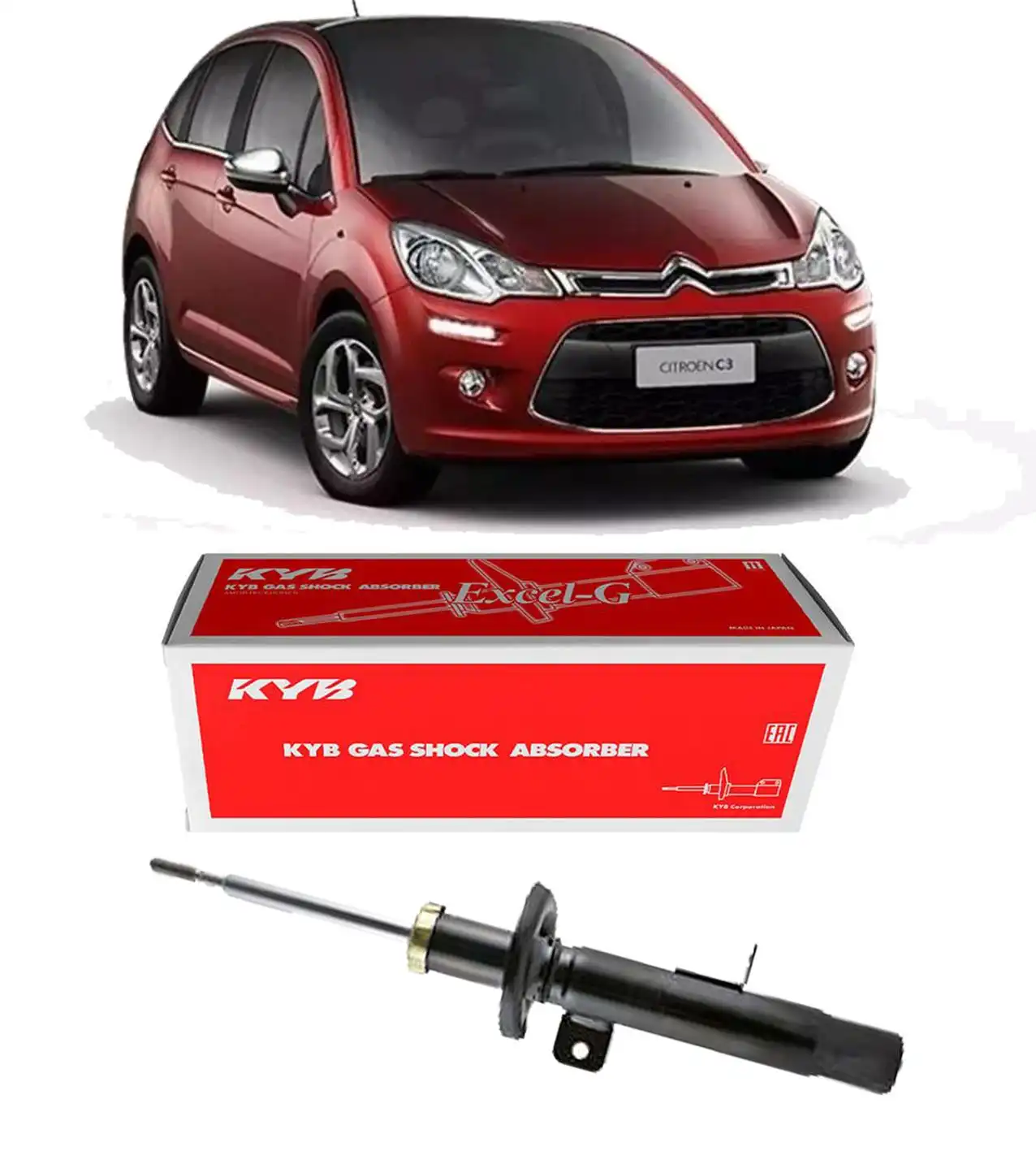 AMORTECEDOR DIANTEIRO CITROEN C3 2002 A 2012 ESQUERDO
