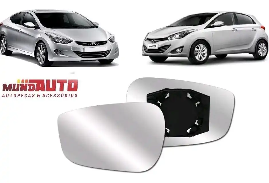 VIDRO ESPELHO HYUNDAI ELANTRA 11/ HB20 DIR