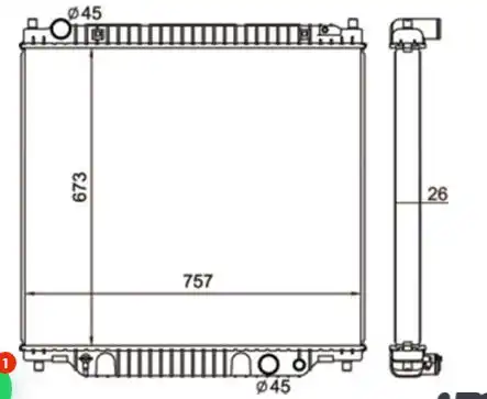RADIADOR F-250 F-350 F4000 MWM CUMMINS 1999 A 2001