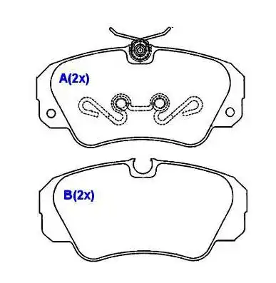 PASTILHA FREIO DIANTEIRA OMEGA SUPREMA 3.0 4.1 /1998