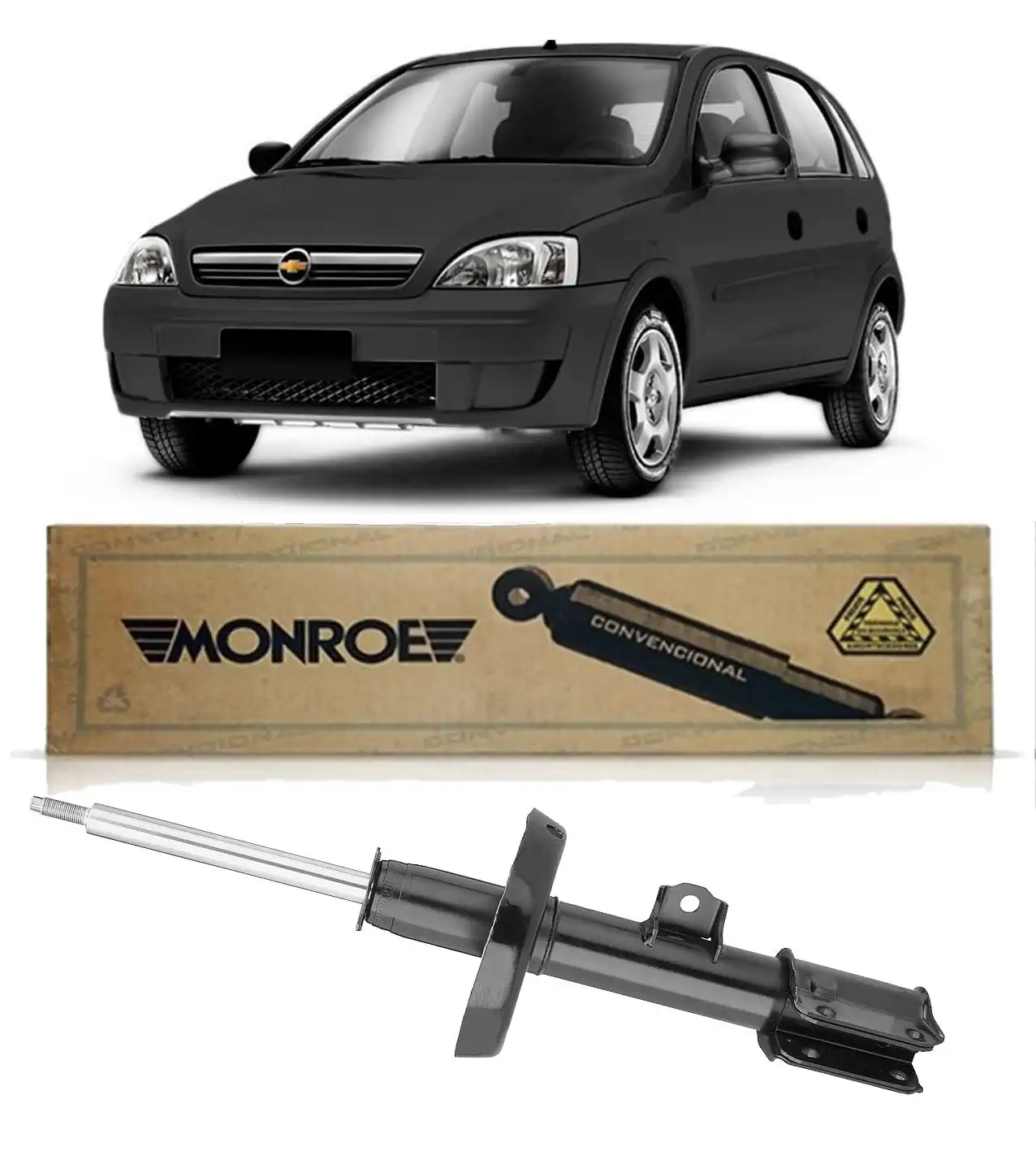 AMORTECEDOR DIANTEIRO CORSA 2002 A 2012 ESQUERDO