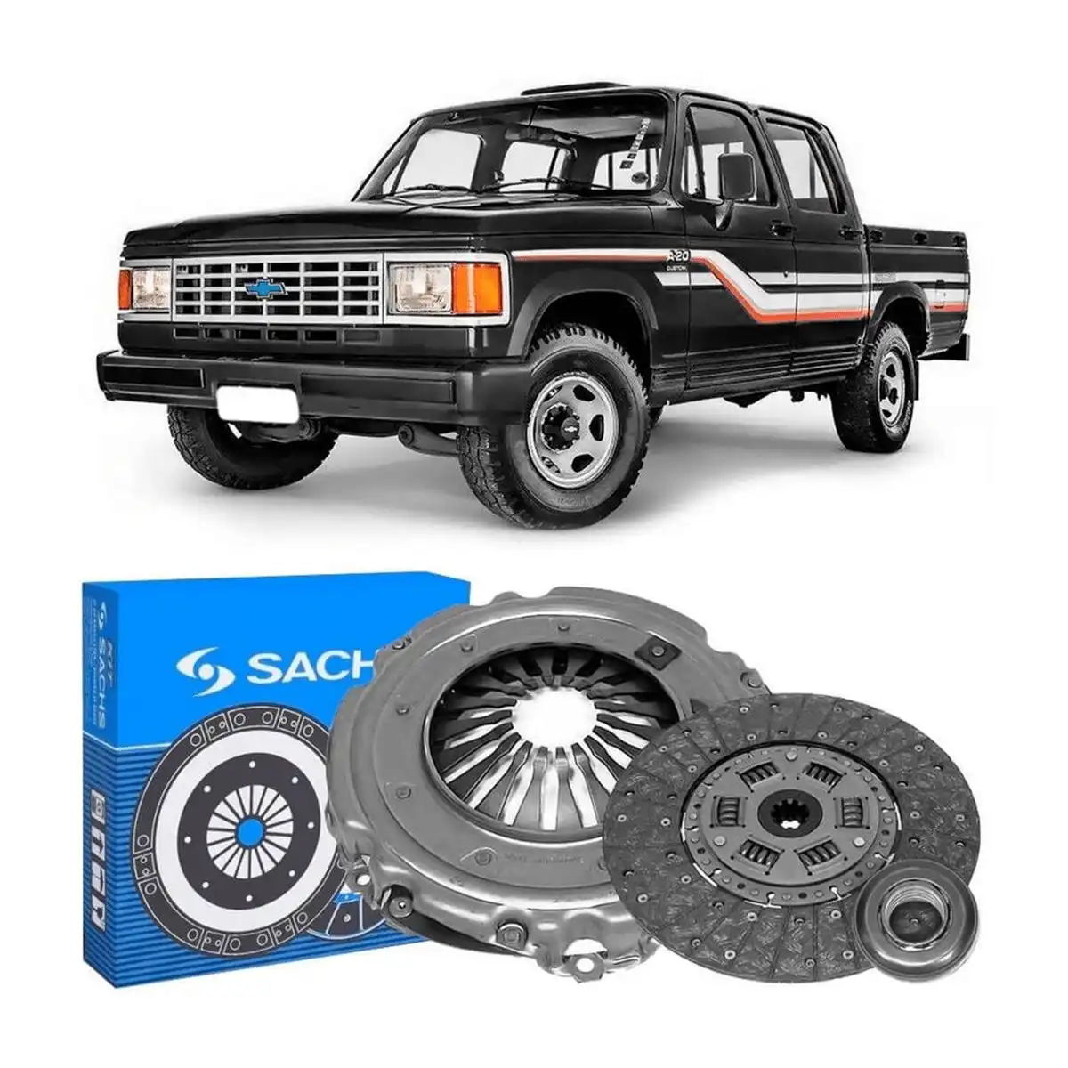 KIT EMBREAGEM D-20 2.5 8V 1985 A 1996 COM ROLAMENTO