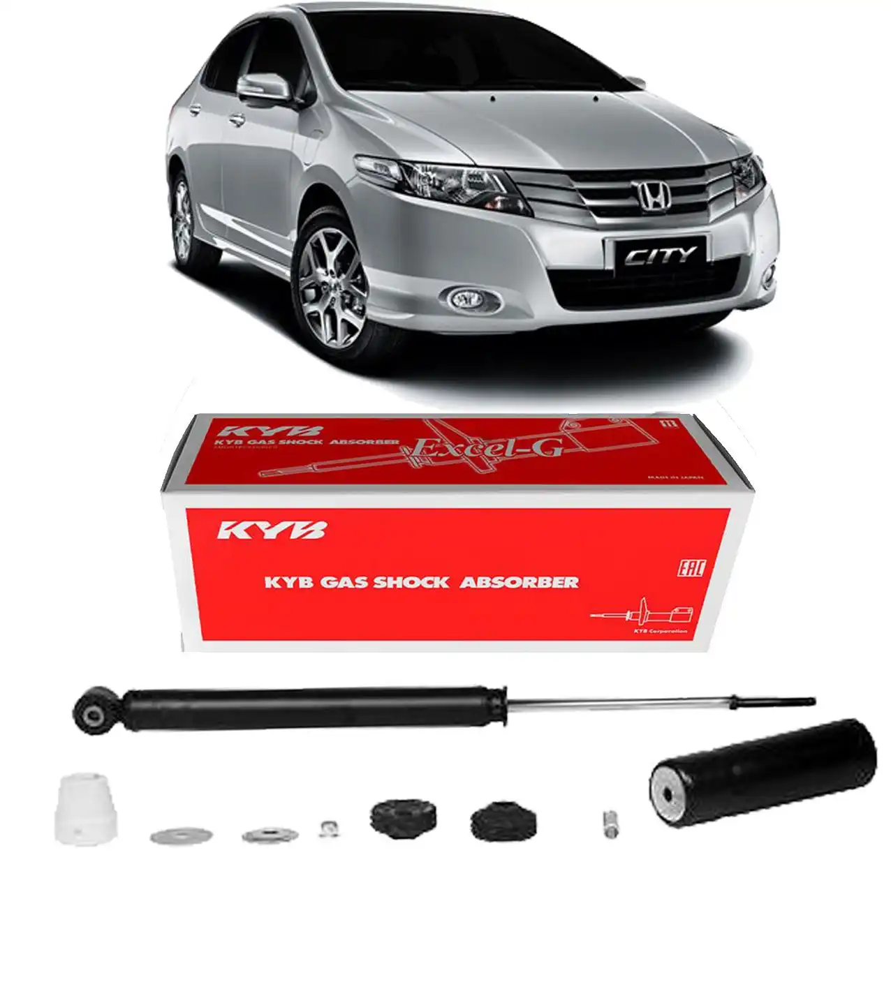 AMORTECEDOR TRASEIRO HONDA CITY 2009 A 2014