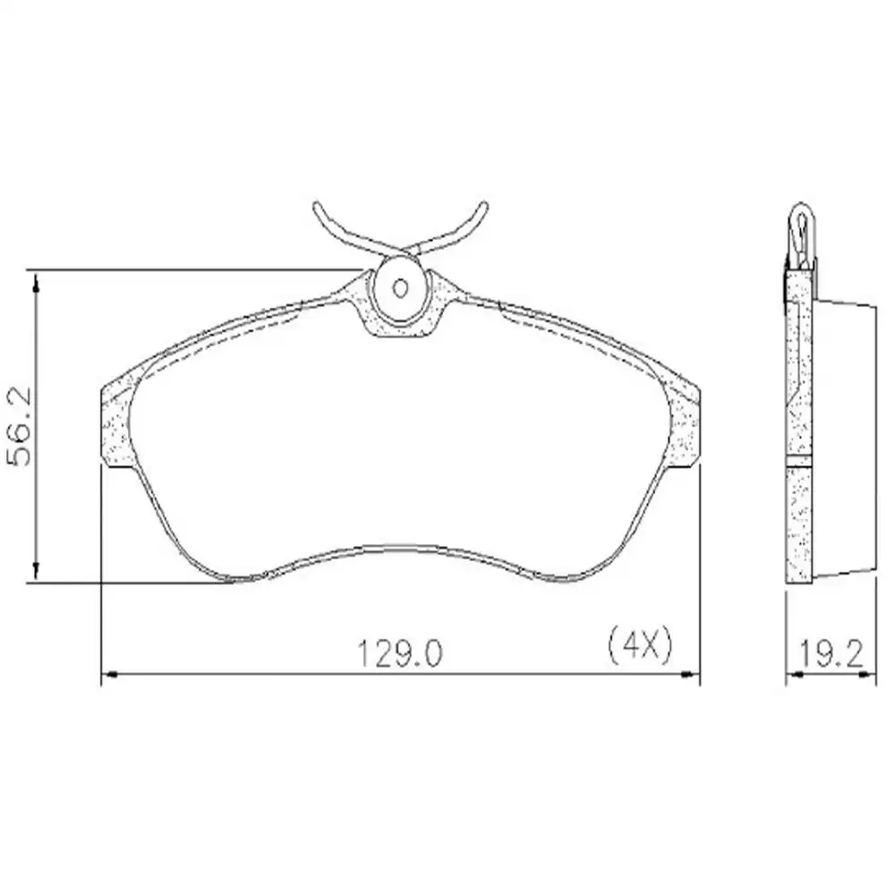 PASTILHA FREIO DIANTEIRA CITROEN C3 1.4 1.6 16V 2002/ SISTEM