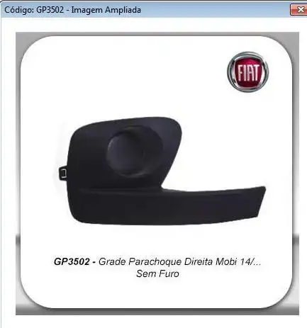 GRADE PARACHOQUE FIAT MOBI 15/ DIR S/ FAROLETE