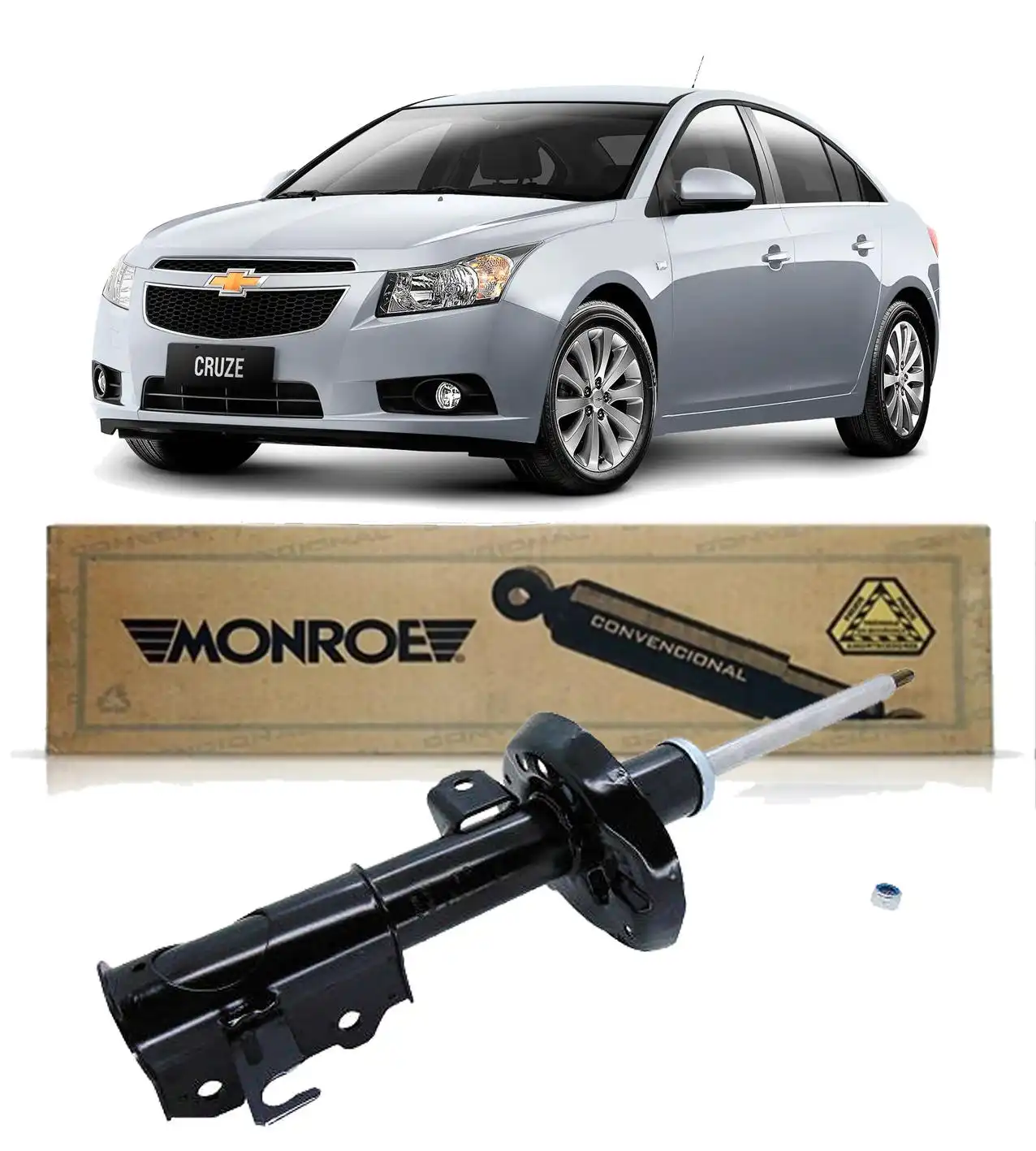 AMORTECEDOR DIANTEIRO CRUZE 2011 A 2016 ESQUERDO
