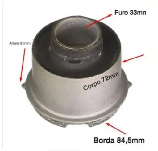 BUCHA QUADRO HYUNDAI TUCSON 05/ SPORTAGE 05/10 LISA 72MM