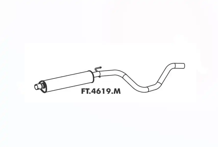 SILENCIOSO INTERMED FIAT LINEA 1.9 16V E-TORQ 2010 A 2016