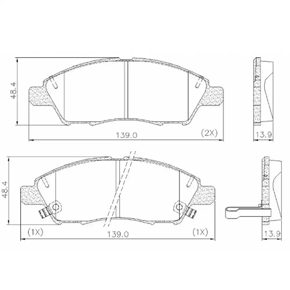 PASTILHA FREIO DIANTEIRA NISSAN MARCH 1.0 1.6 16V 2012/