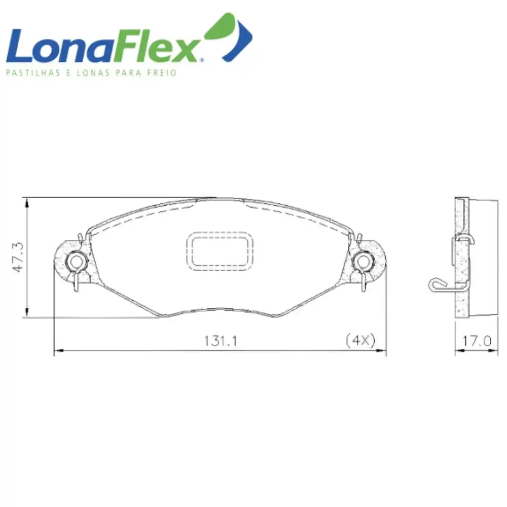 PASTILHA FREIO DIANTEIRA PEUGEOT 206 1.6 8V 1999 A 2003