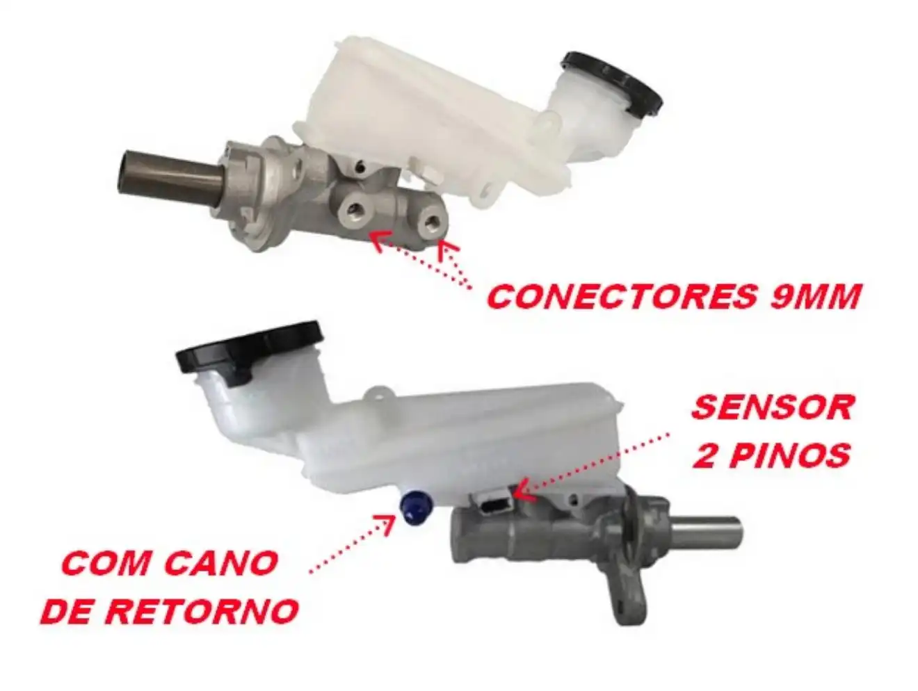 CILINDRO MESTRE FREIO DUPLO S10 2012 ACIMA C/RESERV 9MM