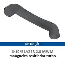 MANGUEIRA INTERCOOLER S-10 2.8 MWM 06/11 (INTERCOOLER A TURB