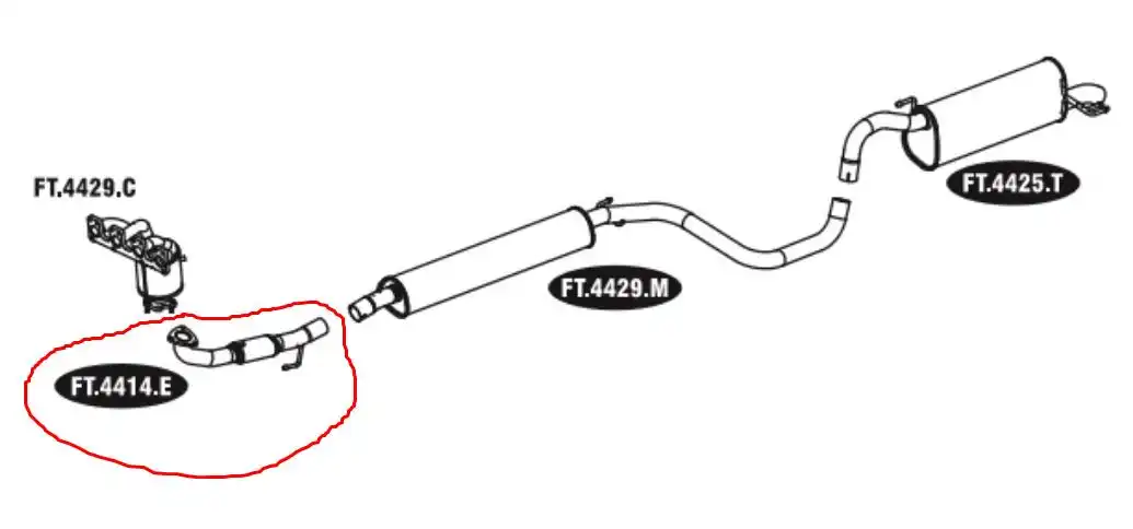 CANO SAIDA MOTOR FIAT PUNTO 1.6 1.8 16V ETORQ 11/